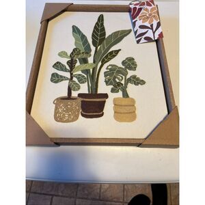 BP Home Textile Embroidered Woven Wall Art Houseplant Decor